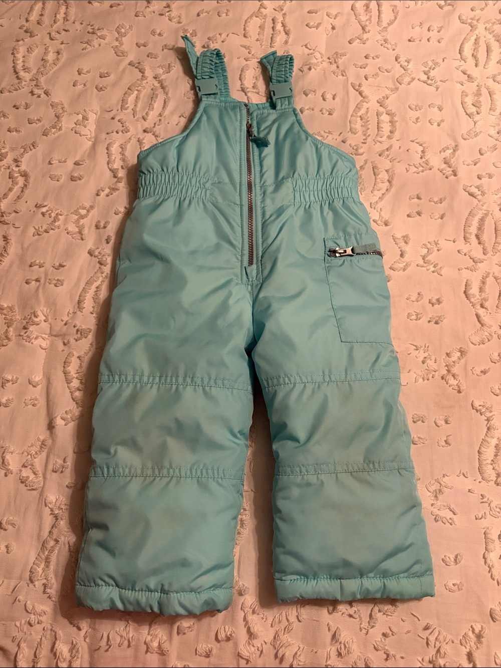 Carter's Light Aqua Snow Bib Overalls